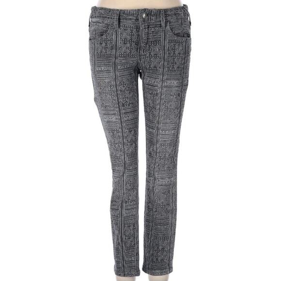 Free People Batik Isla Tribal Aztec Size 27 Skinny Jeans - Picture 3 of 10